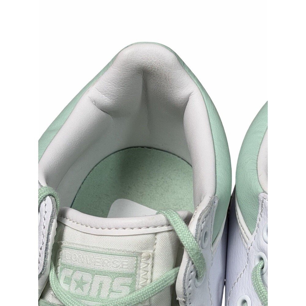 Converse Cons Fastbreak Pro Leather Mid Men’s 10.5 White Light Green Sneakers - Picture 9 of 11